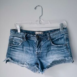 Free People Loving Good Vibrations Denim Shorts